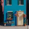 Aesthetic Blue House paint by numbers