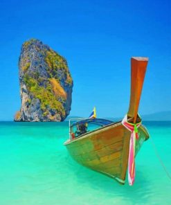 Boat In Ko Poda Island Thailand Paint by numbers