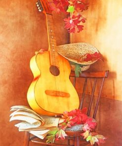 Guitar Still Life paint by numbers