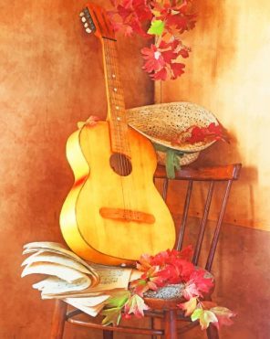 Guitar Still Life paint by numbers