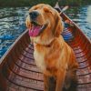 Happy Puppy On A Boat Paint by numbers