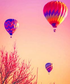 Hot Air Balloons paint by numbers