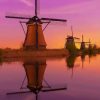 kinderdijk Windmill paint by numbers