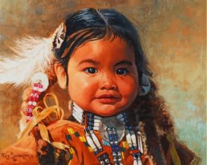 Native American Girl paint by numbers