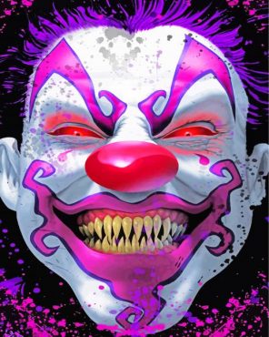 Scary Clown paint by numbers