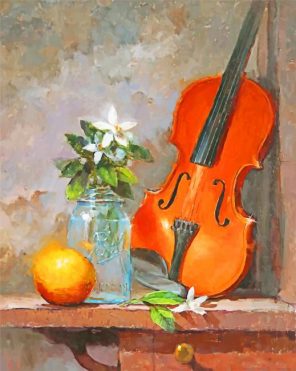 Violin Still Life paint by numbers