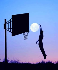 Basketball Moon paint by numbers