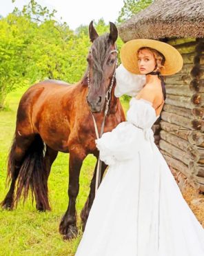 Bride With Horse paint by numbers