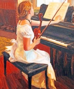 Classical Pianist Female paint by numbers