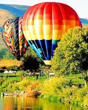 Colorful Air Balloon paint by numbers