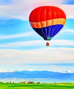 Flying Hot Air Balloon paint by numbers