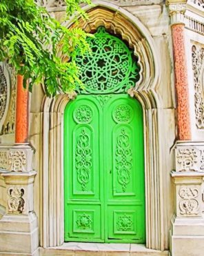 Green Door paint by numbers