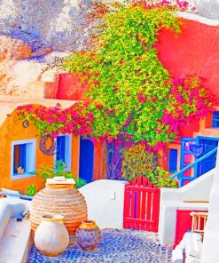 House In Santorini paint by numbers