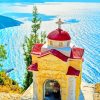 Kefalonia Church Greece paint by numbers