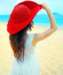 Lady With Red Hat paint by numbers