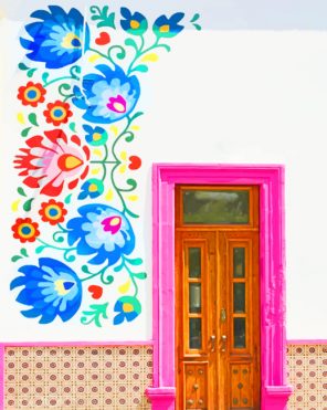 Mexican Door paint by numbers