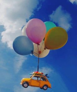 Mini Car Balloons paint by numbers