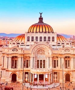 Palacio De Bellas Artes Mexico paint by numbers