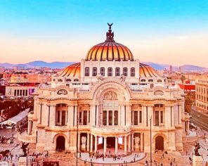 Palacio De Bellas Artes Mexico paint by numbers