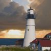 Portland Head Lighthouse Paint by numbers