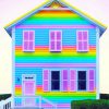 Rainbow House paint by numbers