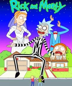 Rick And Morty Halloween Paint by numbers