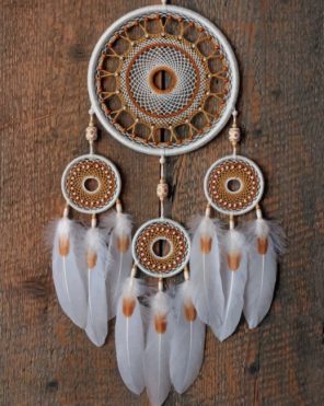 White Dream Catcher paint by numbers