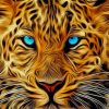 Aesthetic Tiger With Blue Eyes paint by numbers