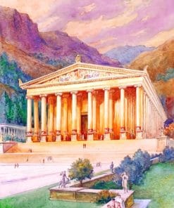 Ancient Greece Architecture paint by numbers