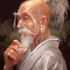 Badass Old Man Anime paint by numbers