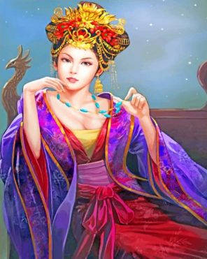 Beautiful Chinese Woman paint by numbers