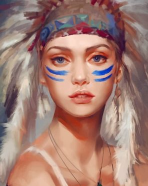 Beautiful Native American Paint by numbers