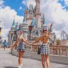 Besties In Disney Castle paint by numbers