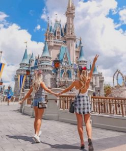 Besties In Disney Castle paint by numbers