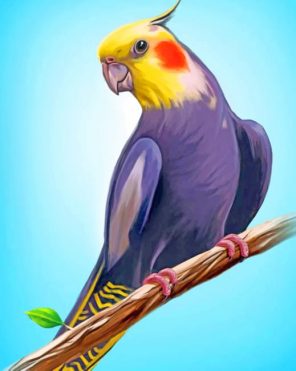 Yellow and Purple Bird Paint by numbers