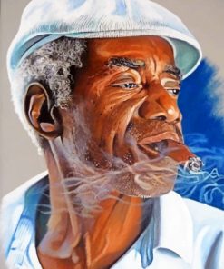 Black Cuban Man paint by numbers