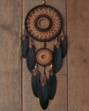 Black Dream Catcher paint by numbers