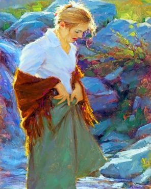 Blond Young Lady paint by numbers