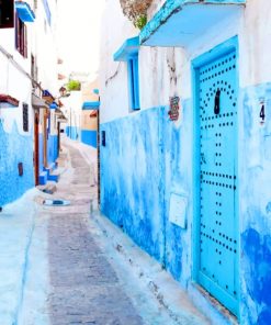 Blue Aesthetic Greece paint by numbers