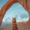 Bengal Cat In Corona Arch Utah paint by numbers