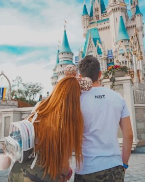 Couple In Disneyland paint by numbers