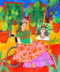 Frida Drawing Illustration paint by numbers