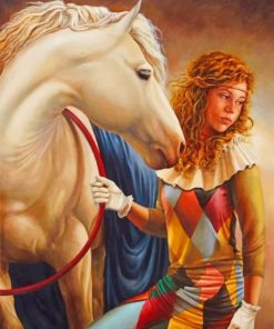 Girl And Horse paint by numbers