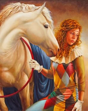 Girl And Horse paint by numbers