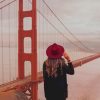 Girl Watching Golden Gate Bridge paint by numbers