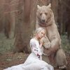 Girl With Bear Photography paint by numbers