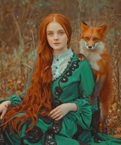 Girl With Fox paint by numbers