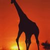 Giraffe Silhouette paint by numbers