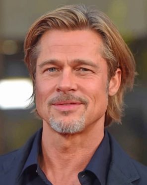 Handsome Brad Pitt Paint by numbers