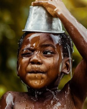 Handsome Little African Boy paint by numbers